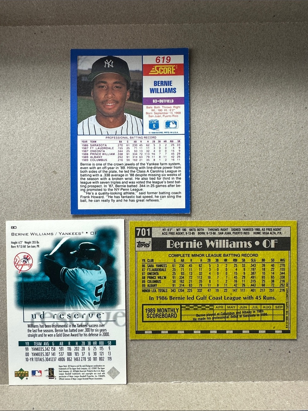 Derek Jeter 90’s Yankees lot of 17 w/ 2 Bernie Williams/1 Jorge Posada Rookies - Picture 9 of 16